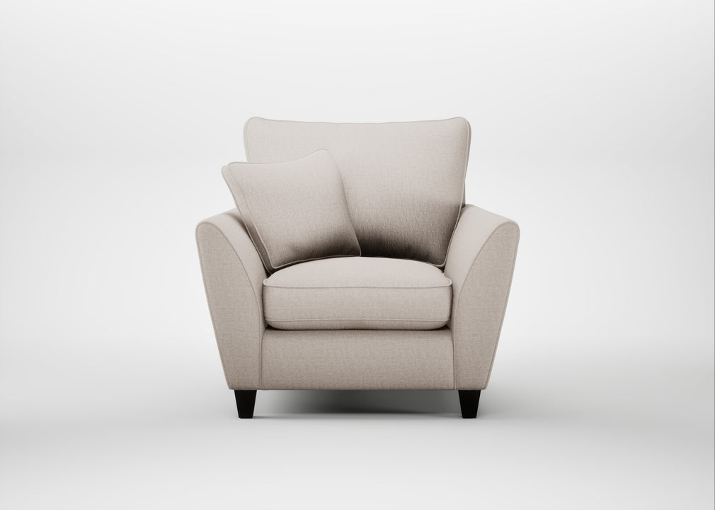 Torino Armchair Capelo Linen-Cotton Sesame / Black