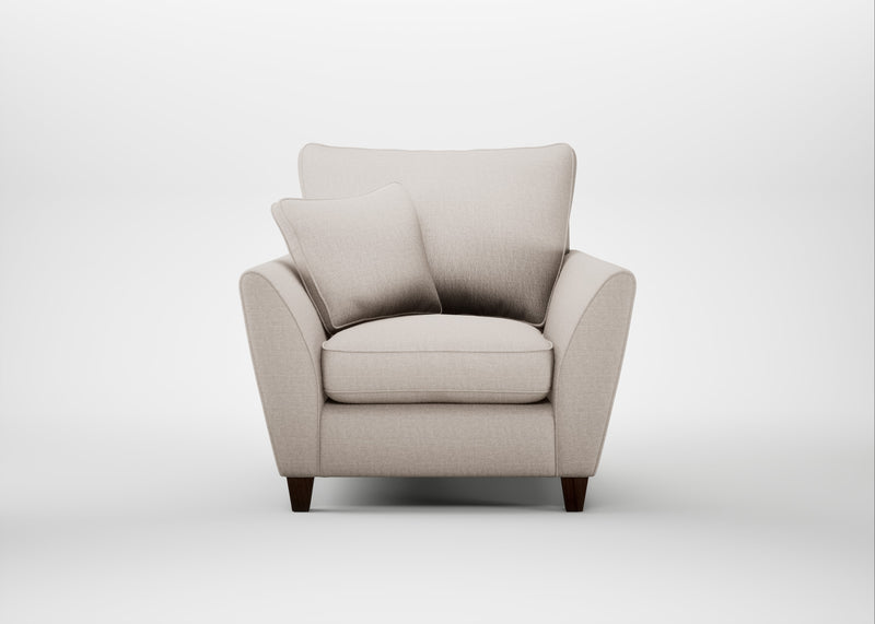 Torino Armchair Capelo Linen-Cotton Sesame / Walnut Stained