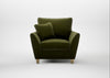 Torino Armchair Cotton Velvet Evergreen / Natural