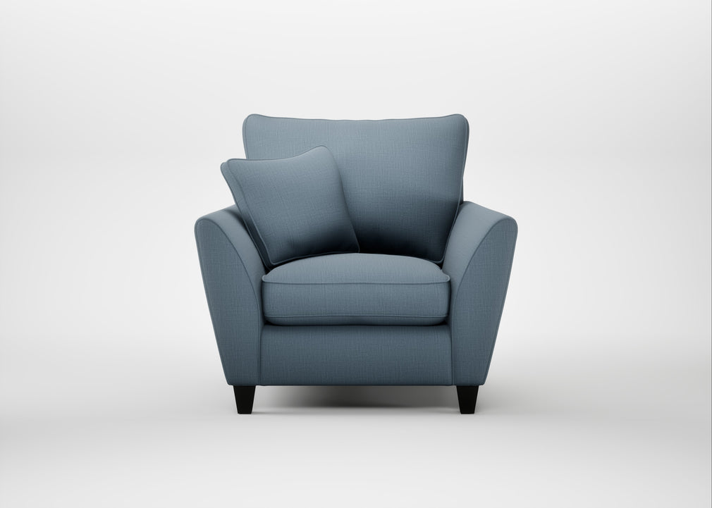 Torino Armchair Smart Cotton Linen Celestial / Black