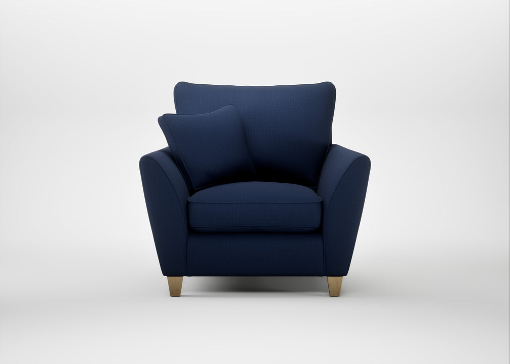 Torino Armchair Smart Cotton Linen Indigo / Natural