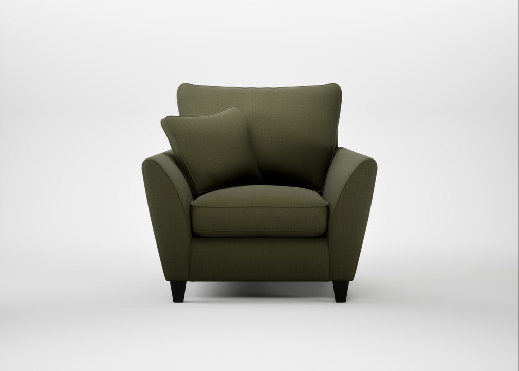 Torino Armchair Smart Cotton Linen Myrtle / Black