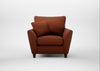 Torino Armchair Smart Cotton Linen Rust / Walnut Stained