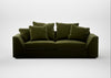 Cumulus 4 Seater Sofa Cotton Velvet Evergreen