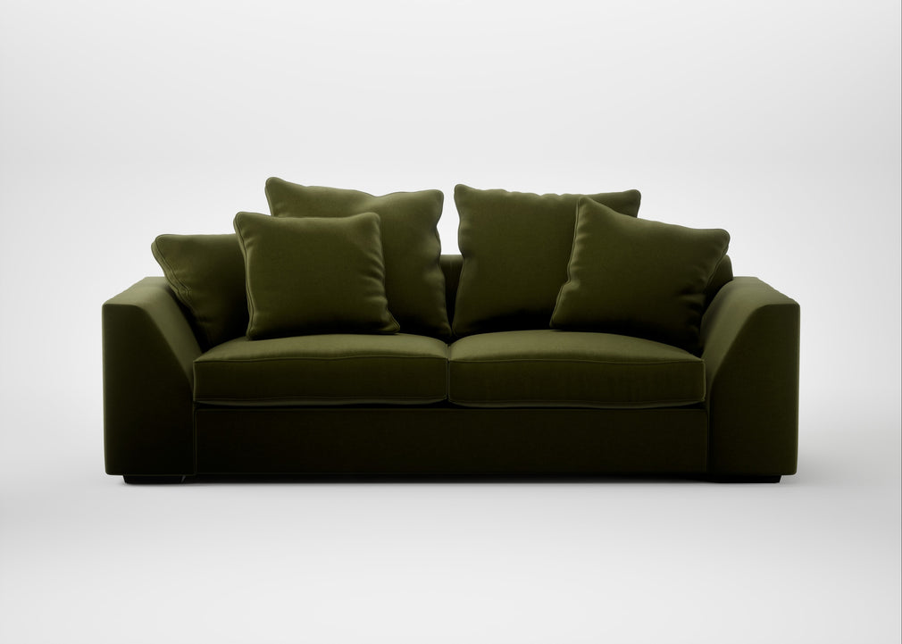 Cumulus 4 Seater Sofa Cotton Velvet Evergreen