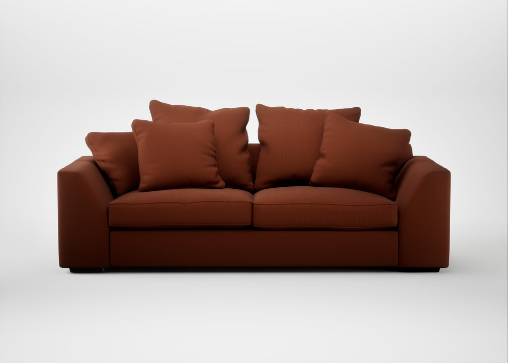 Cumulus 4 Seater Sofa Smart Cotton Linen Rust