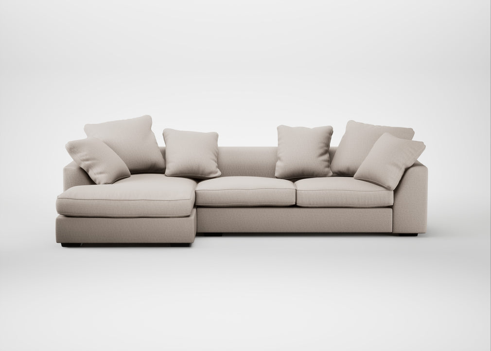 Cumulus Left Hand Facing Corner Sofa Capelo Linen-Cotton Sesame