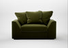 Cumulus Loveseat Cotton Velvet Evergreen