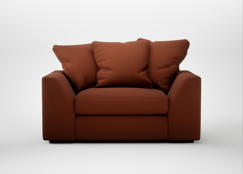 Cumulus Loveseat Smart Cotton Linen Rust
