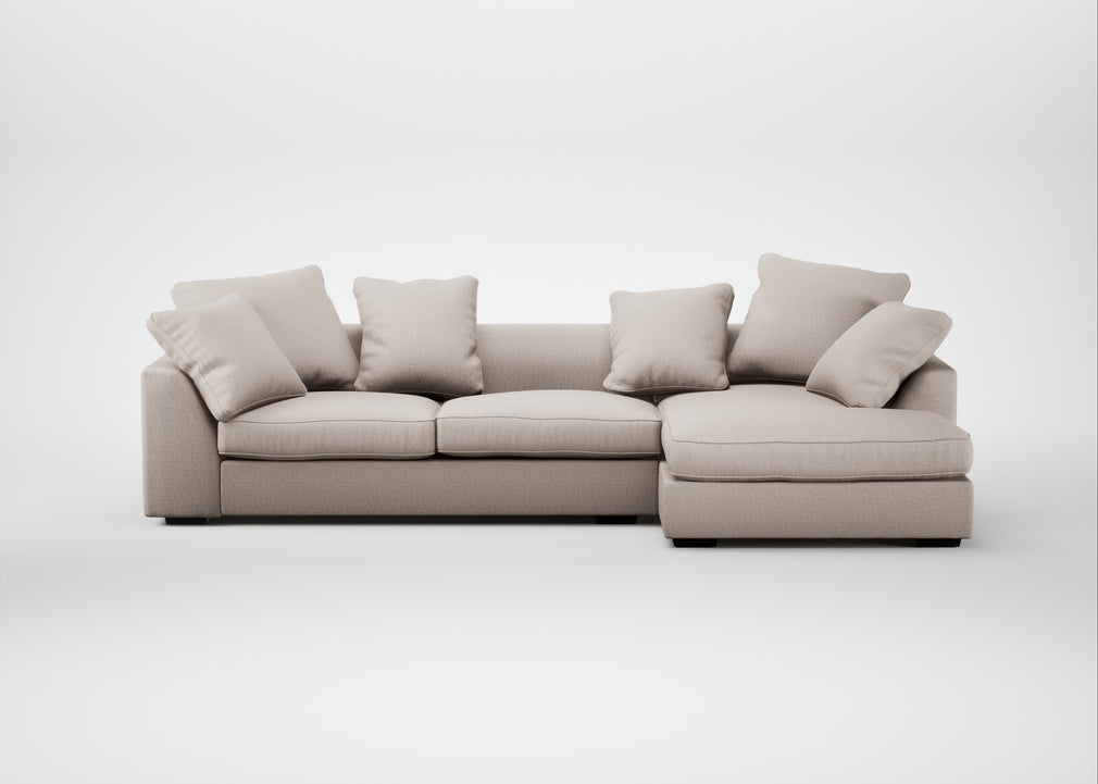 Cumulus Right Hand Facing Corner Sofa Capelo Linen-Cotton Sesame