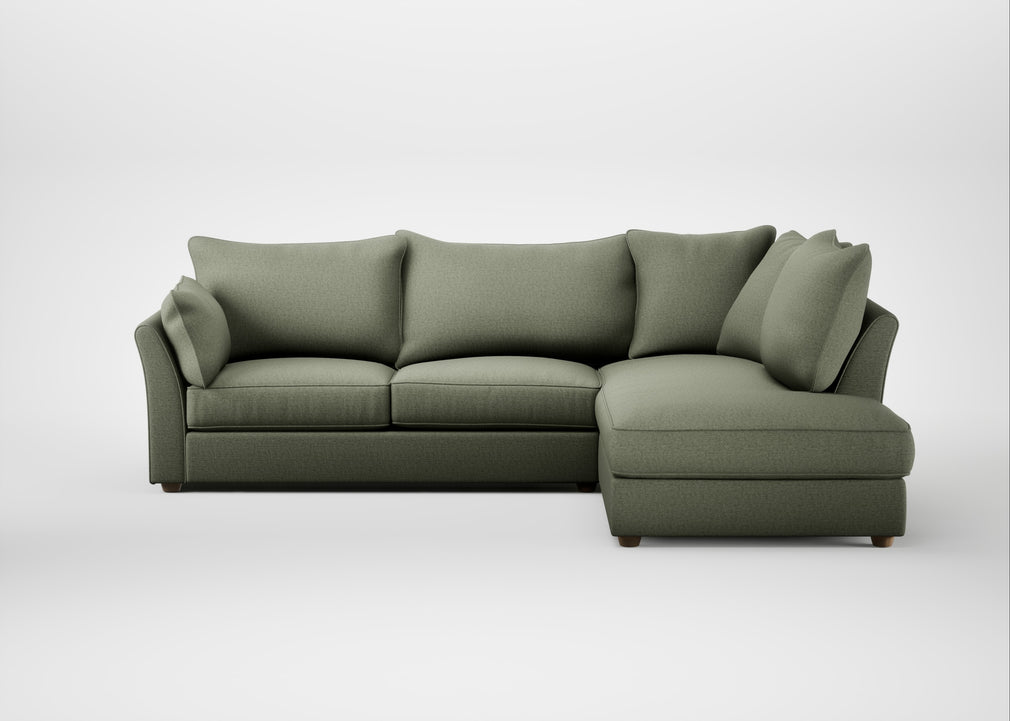 Tailor Right Hand Facing Corner Sofa Capelo Linen-Cotton Sage / Natural