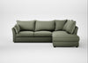 Tailor Right Hand Facing Corner Sofa Capelo Linen-Cotton Sage / Walnut Stained