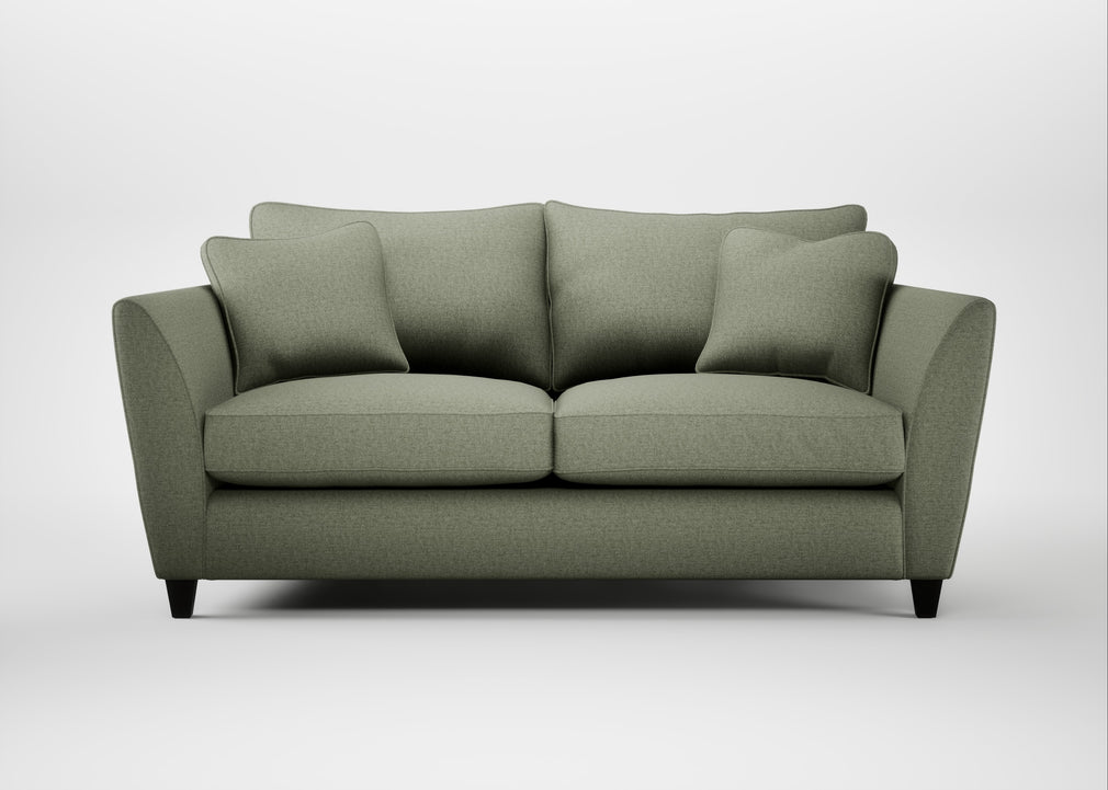 Torino 3 Seater Sofa Capelo Linen-Cotton Sage / Black