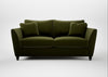 Torino 3 Seater Sofa Cotton Velvet Evergreen / Black