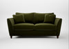 Torino 3 Seater Sofa Cotton Velvet Evergreen / Walnut Stained