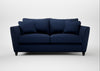 Torino 3 Seater Sofa Smart Cotton Linen Indigo / Black