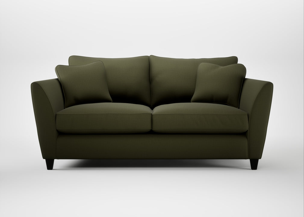 Torino 3 Seater Sofa Smart Cotton Linen Myrtle / Black