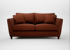 Torino 3 Seater Sofa Smart Cotton Linen Rust / Walnut Stained