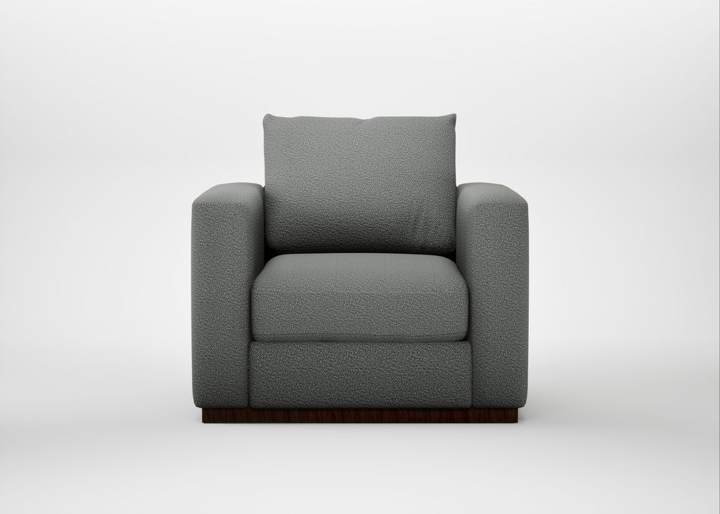 Trento Armchair Boucle Steel