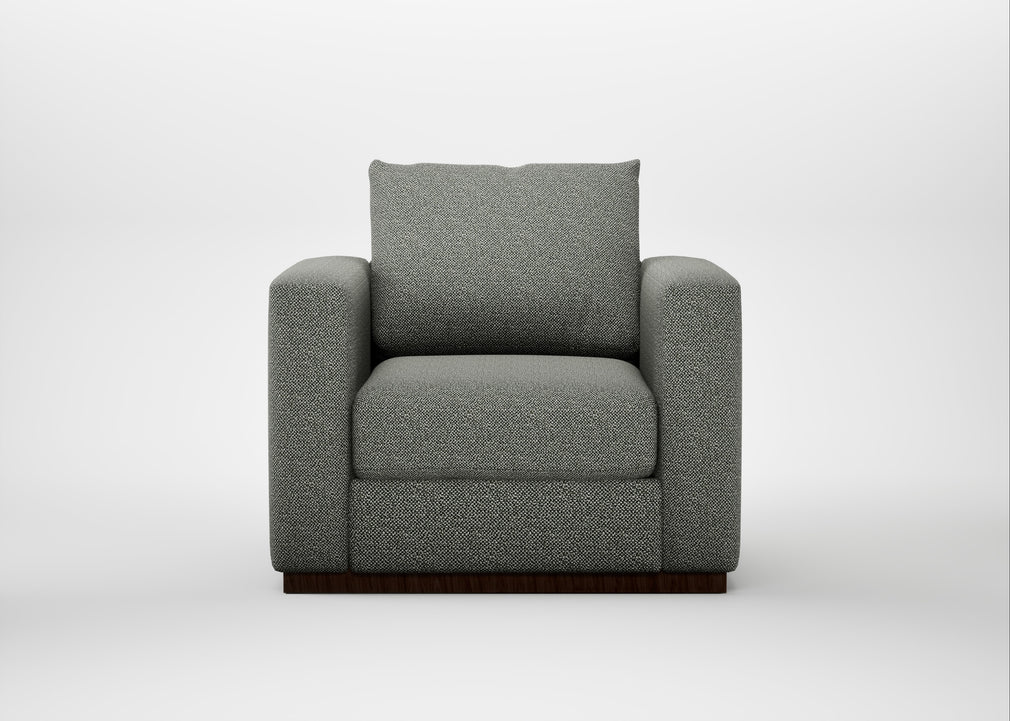 Trento Armchair Boucle Tweed Lapis
