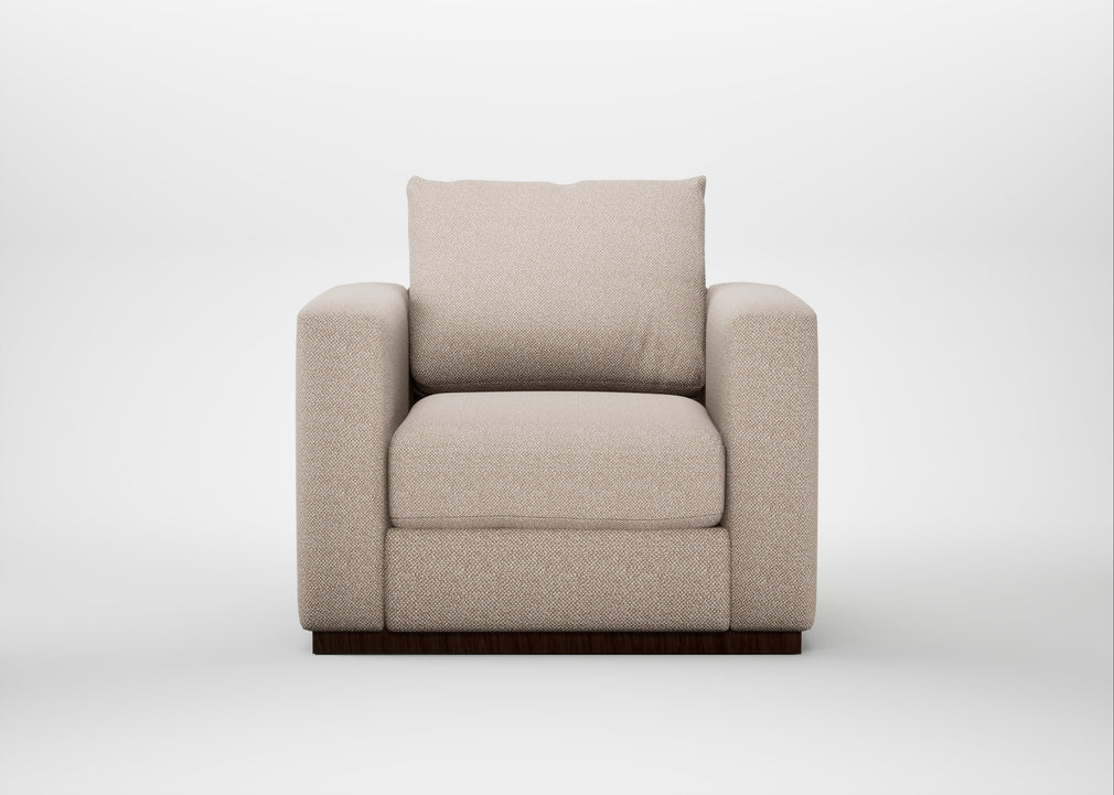 Trento Armchair Boucle Tweed Pearl