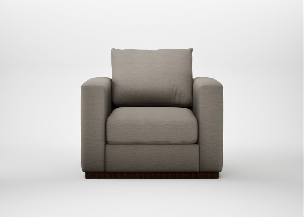 Trento Armchair Broad Weave Pebble