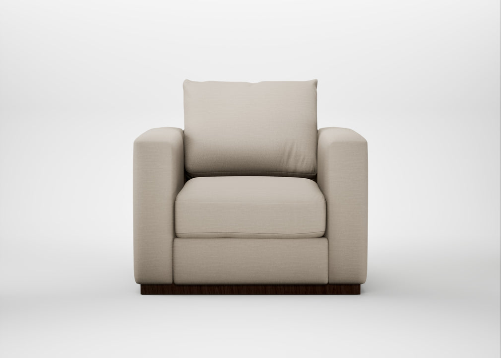 Trento Armchair Broad Weave Putty