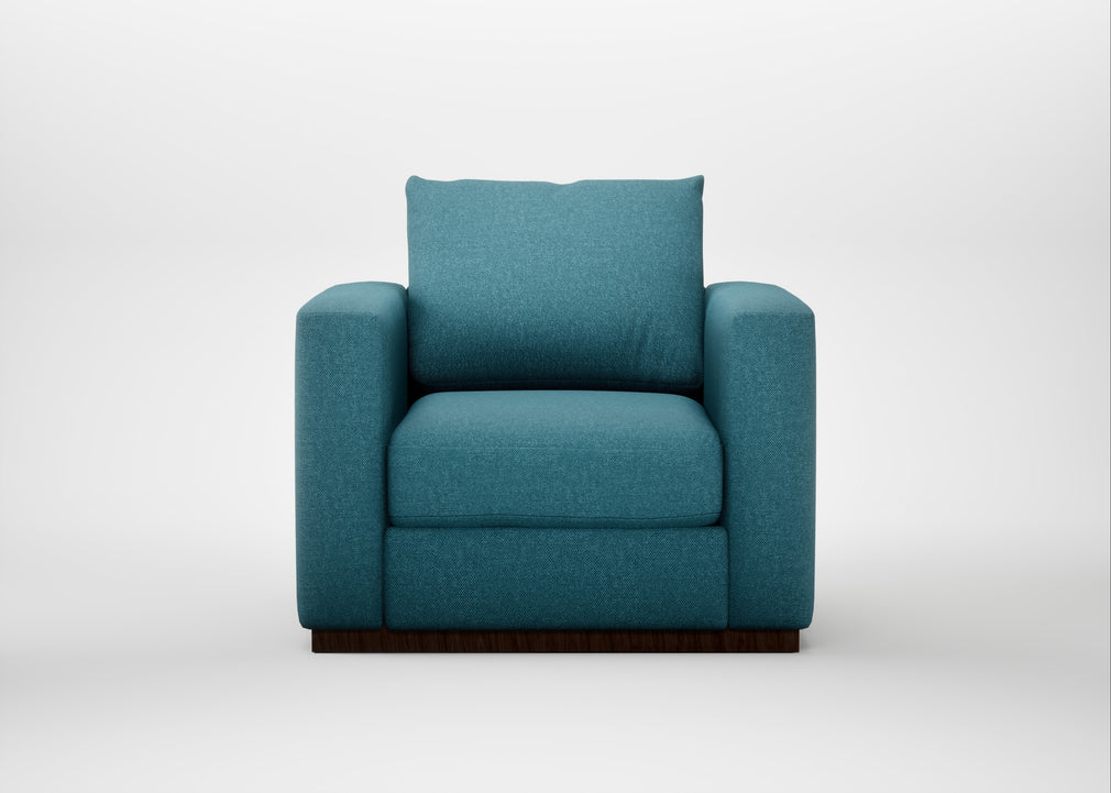 Trento Armchair Brushed Cotton Cadet