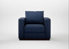 Trento Armchair Capelo Linen-Cotton Inkspot