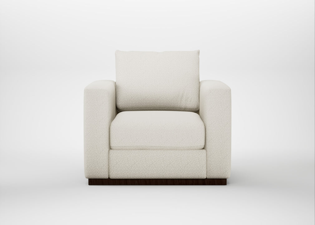 Trento Armchair Chunky Boucle Ecru