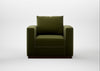 Trento Armchair Cotton Velvet Evergreen