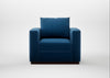Trento Armchair Cotton Velvet Petrol