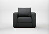 Trento Armchair Melton Wool Granite