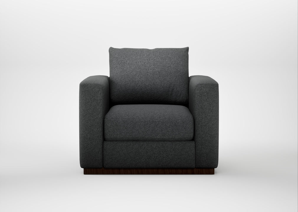 Trento Armchair Melton Wool Granite