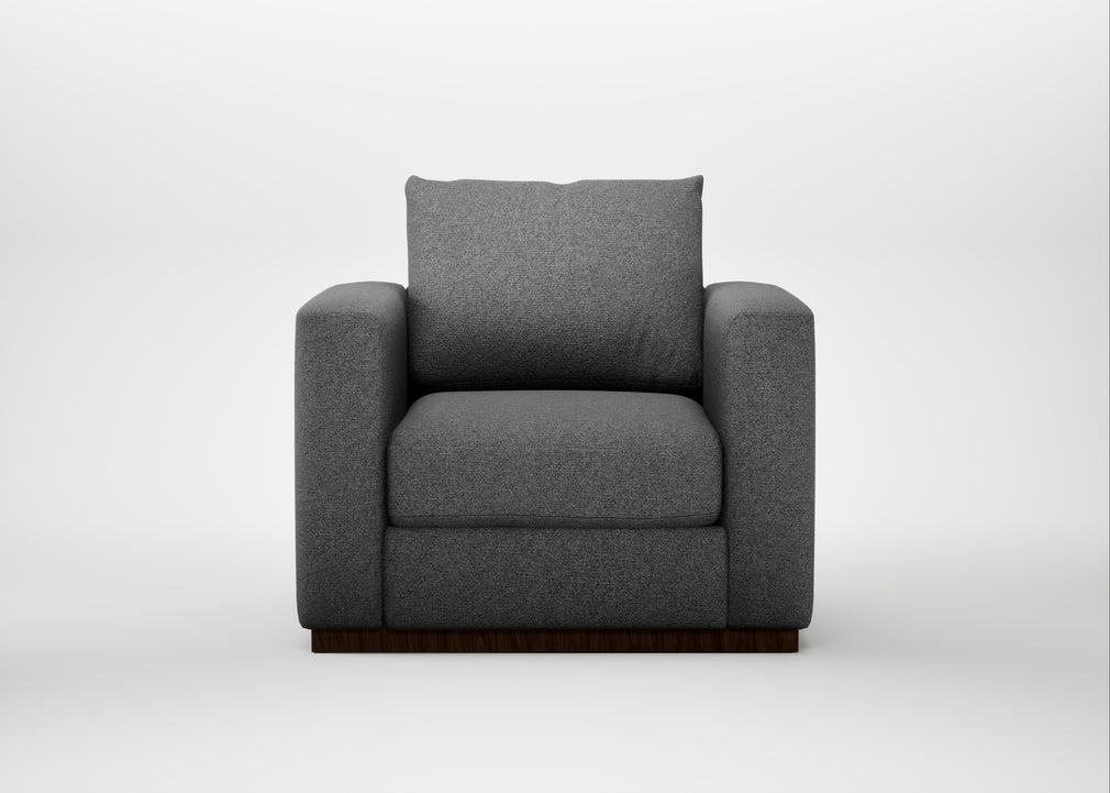 Trento Armchair Melton Wool Shale
