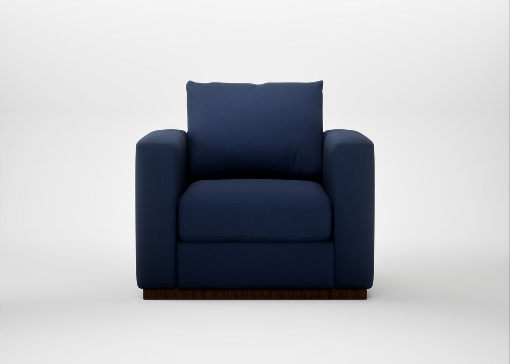 Trento Armchair Smart Cotton Linen Indigo