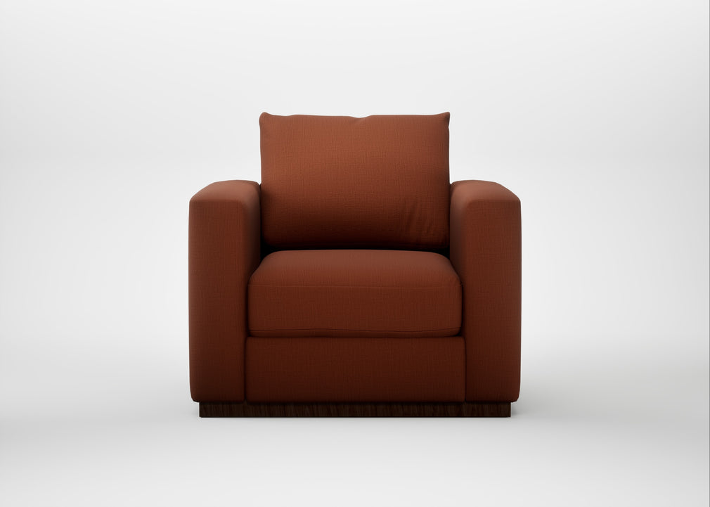 Trento Armchair Smart Cotton Linen Rust