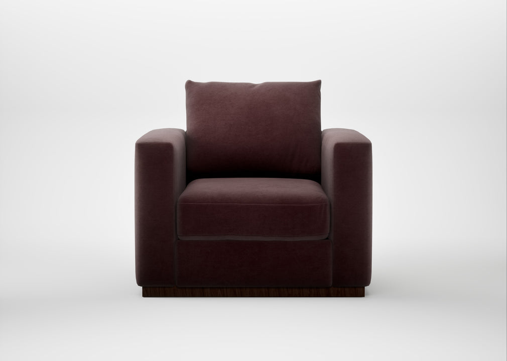 Trento Armchair Smart Luxe Velvet Acorn