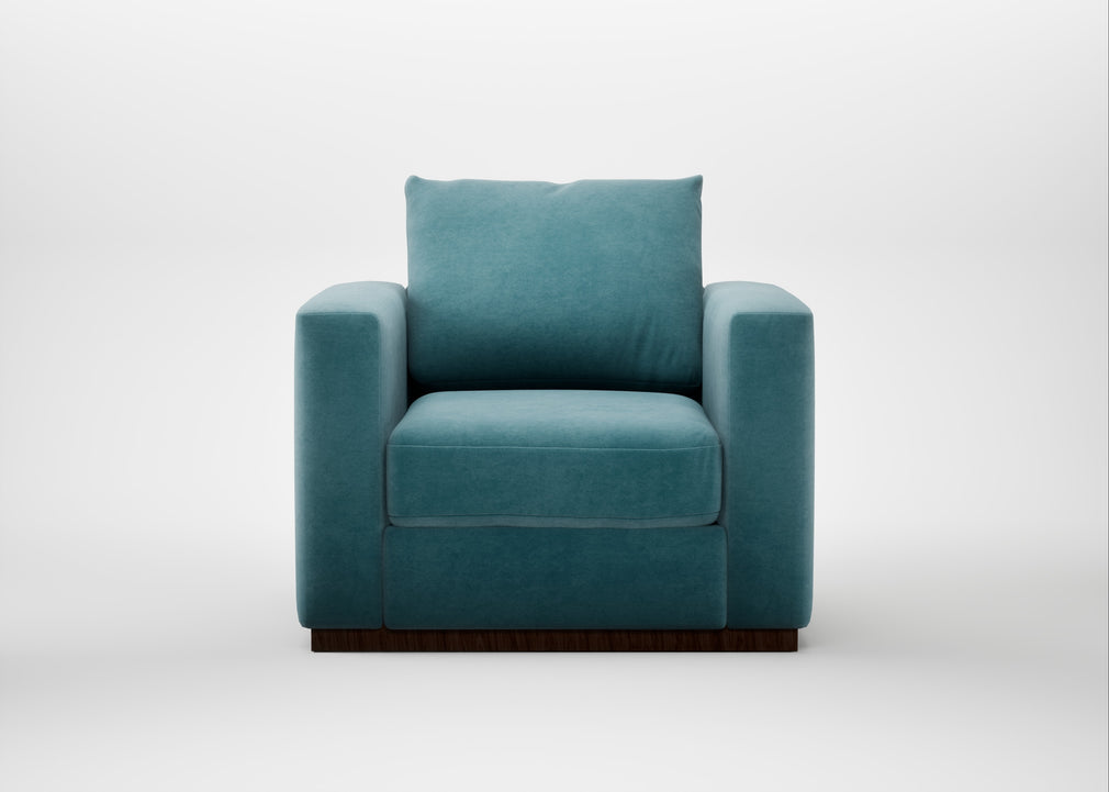Trento Armchair Smart Luxe Velvet Airforce Blue