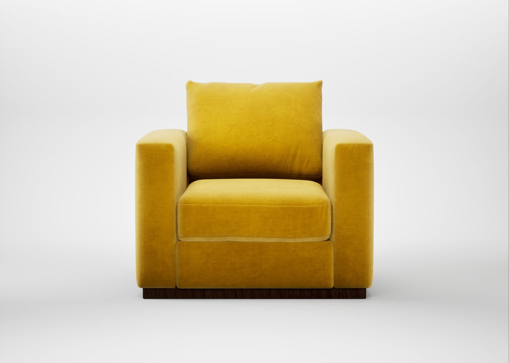 Trento Armchair Smart Luxe Velvet Canary