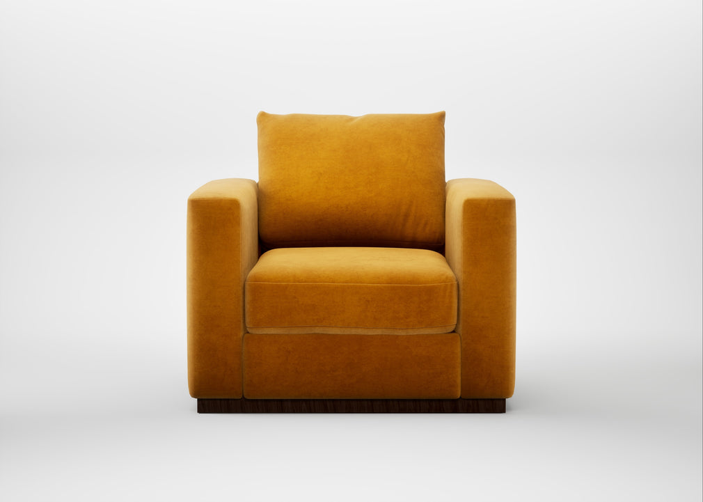 Trento Armchair Smart Luxe Velvet Cognac