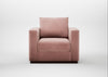 Trento Armchair Smart Luxe Velvet Dusky Pink