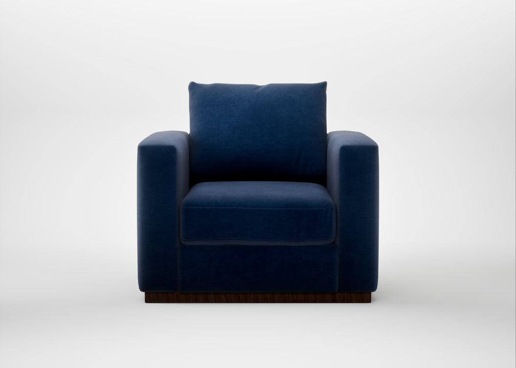 Trento Armchair Smart Luxe Velvet Midnight