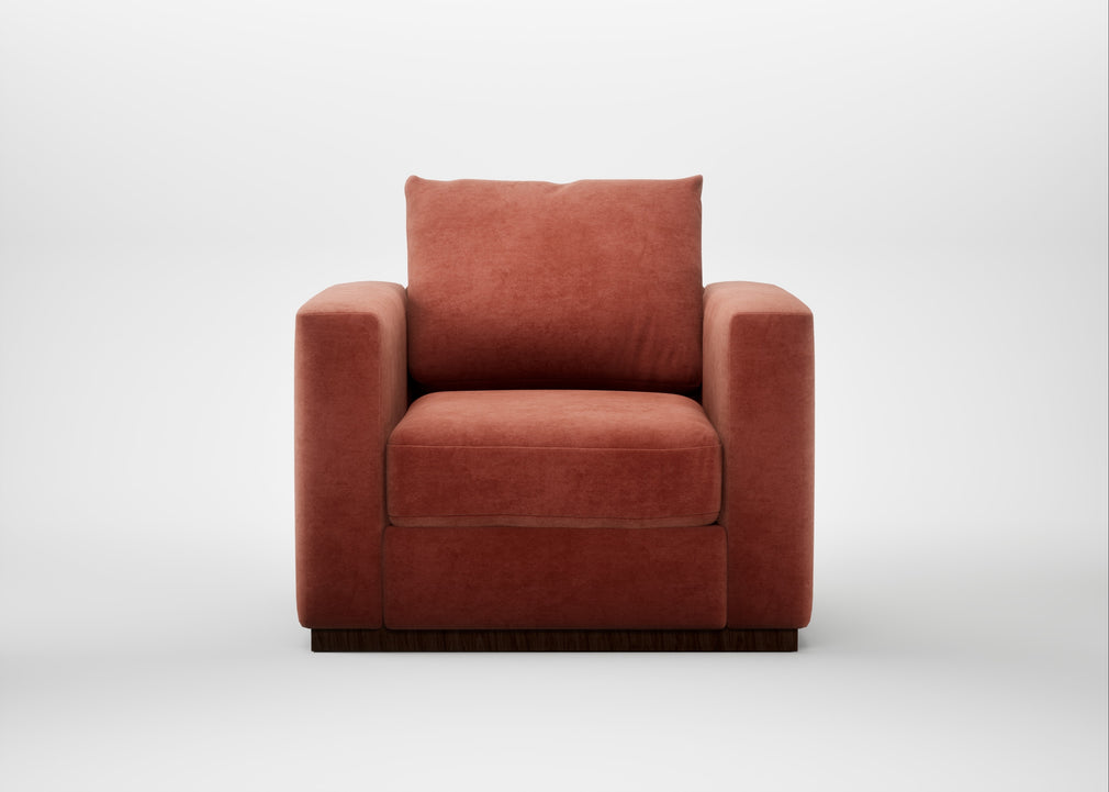Trento Armchair Smart Luxe Velvet Tawny