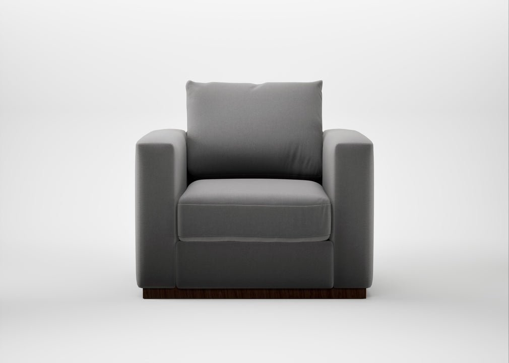 Trento Armchair Smart Velvet Mercury