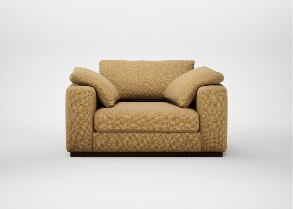 Trento Loveseat Boucle Tweed Citrine