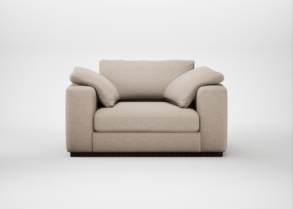 Trento Loveseat Boucle Tweed Pearl