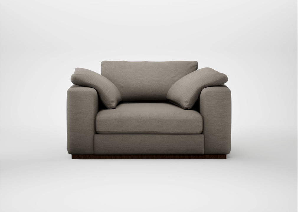 Trento Loveseat Broad Weave Pebble