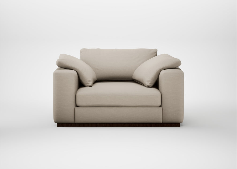 Trento Loveseat Broad Weave Putty