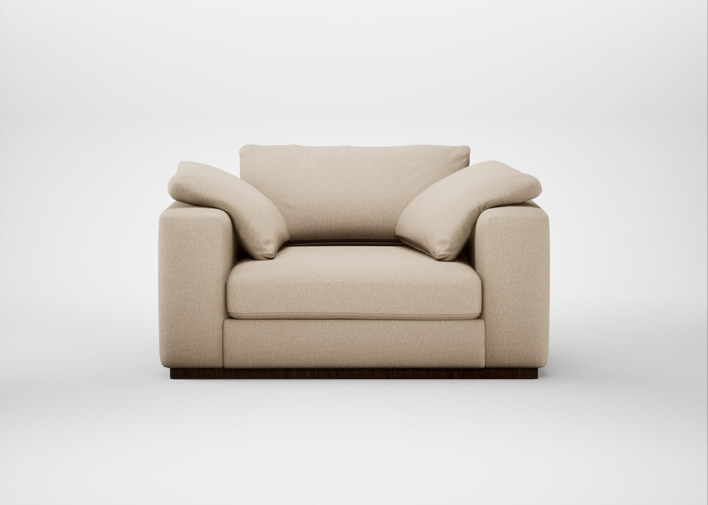 Trento Loveseat Brushed Cotton Oat